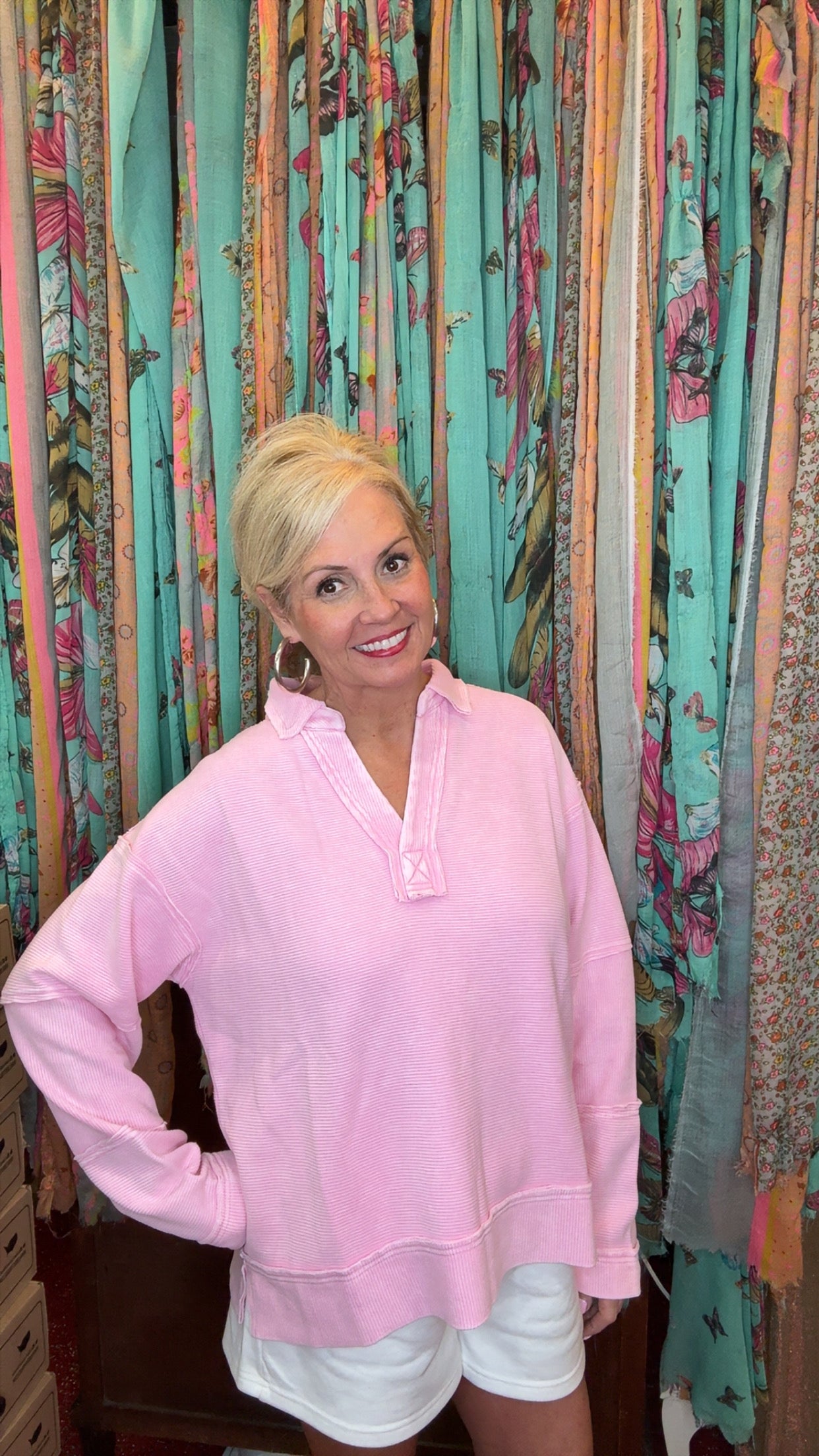 The Remy Pullover in Pink