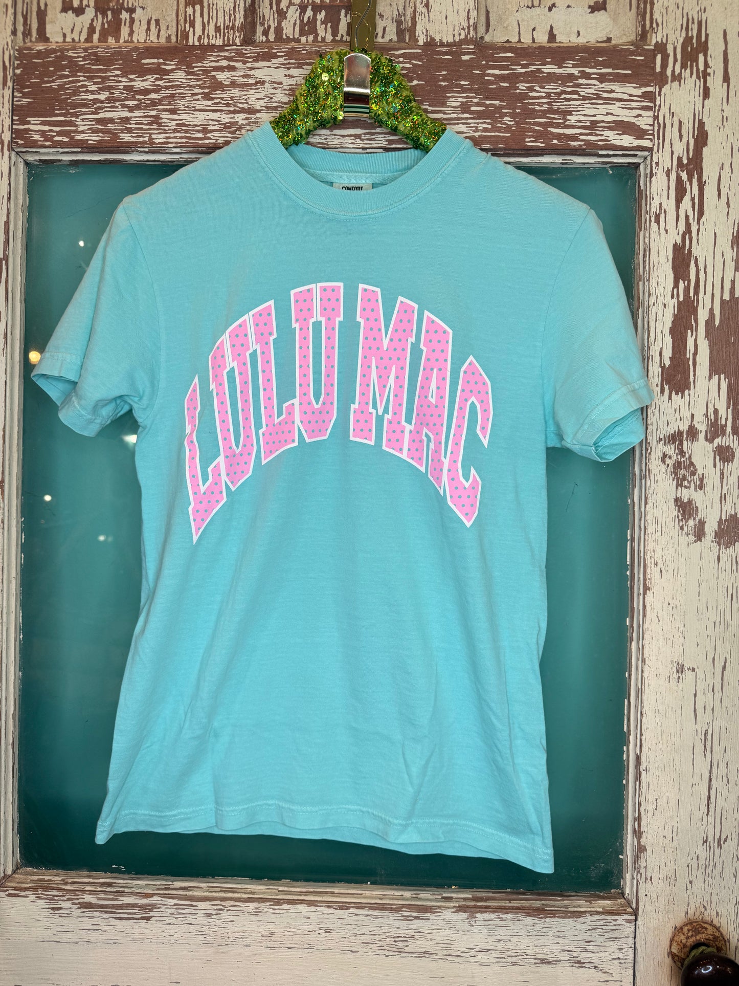 LuLu Mac Mint/Pink Polka Dot T Shirt