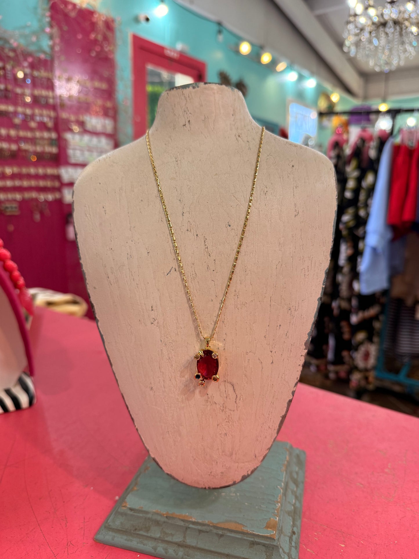 Blake Necklace  in Pink