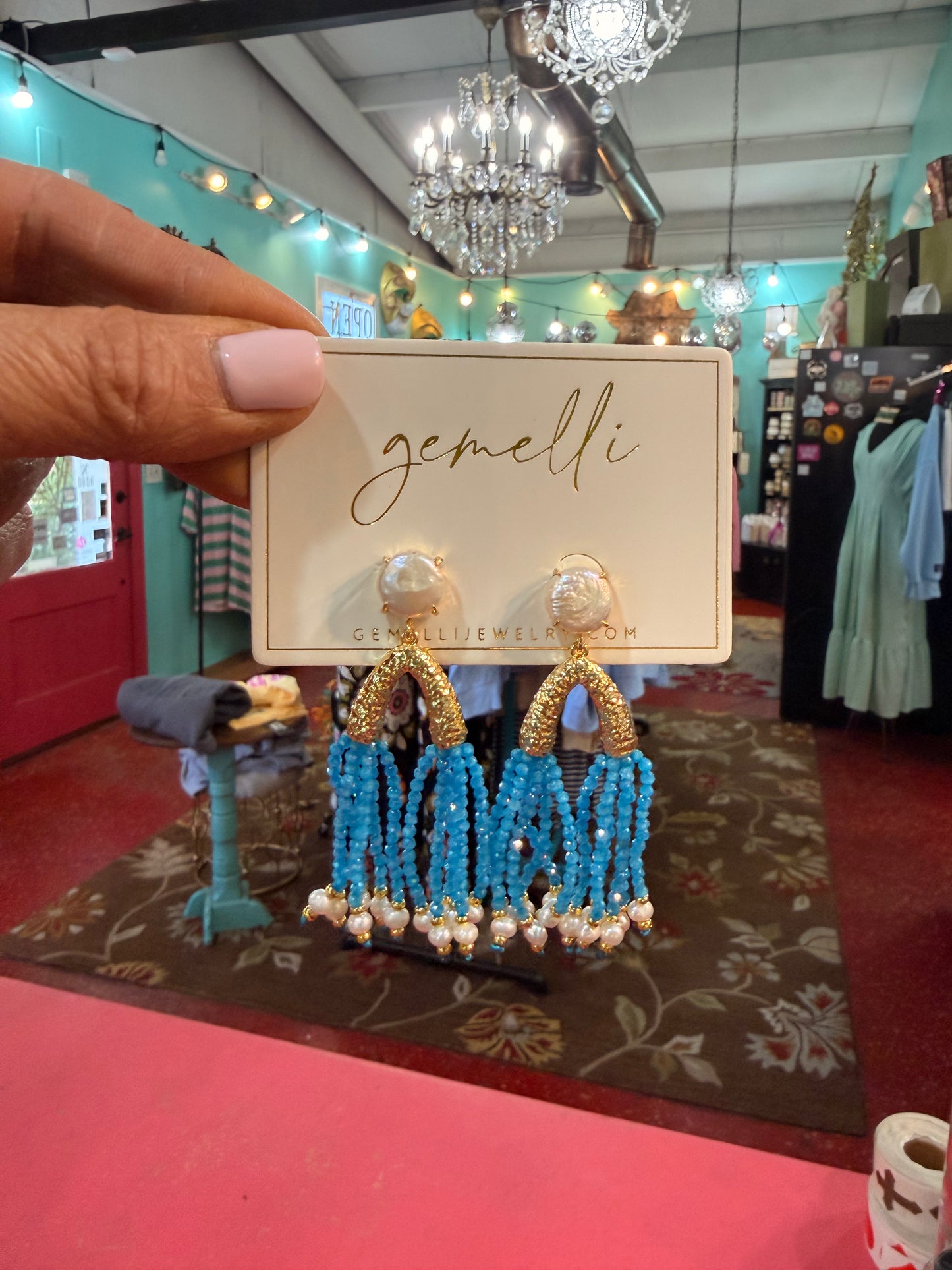 Paris Earrings in Blue