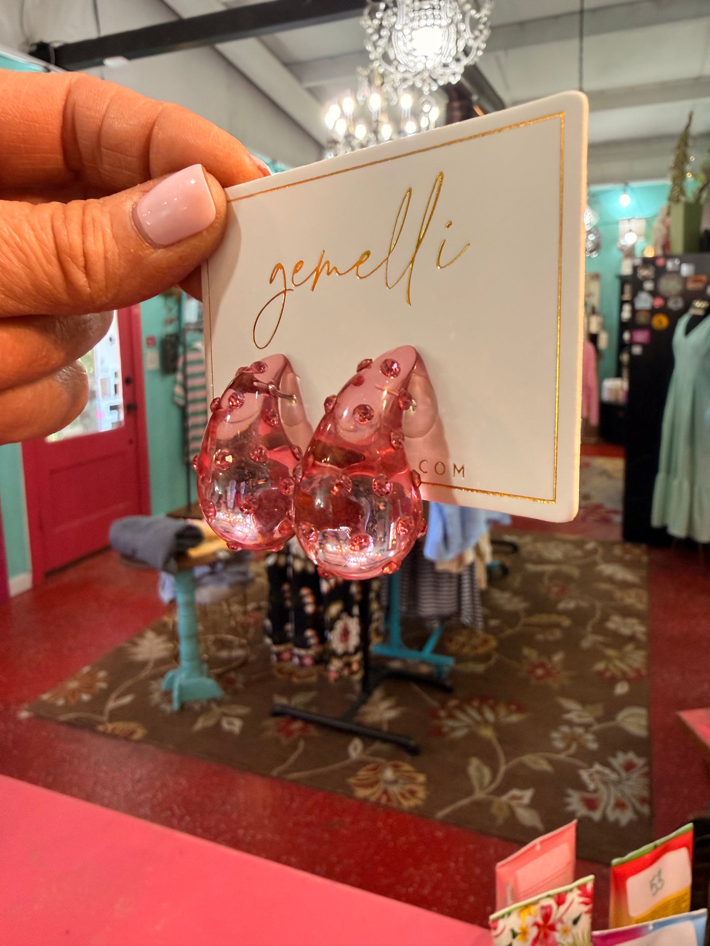 Folly Earrings in Pink
