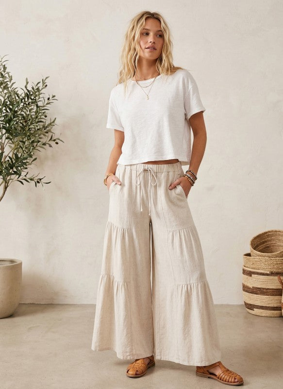 The Thea Linen Pant in Natural