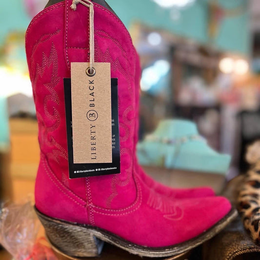 Hot Pink Liberty Black Boots